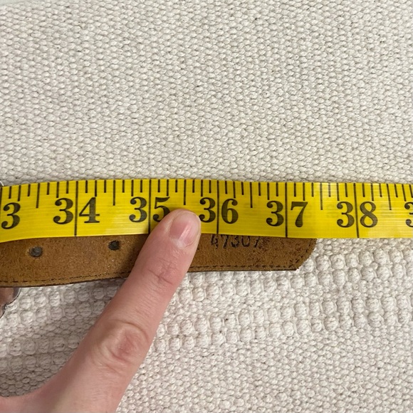 Brighton Western Brown Leather Concho Belt with Metal Silver Tone details size L - Picture 8 of 10